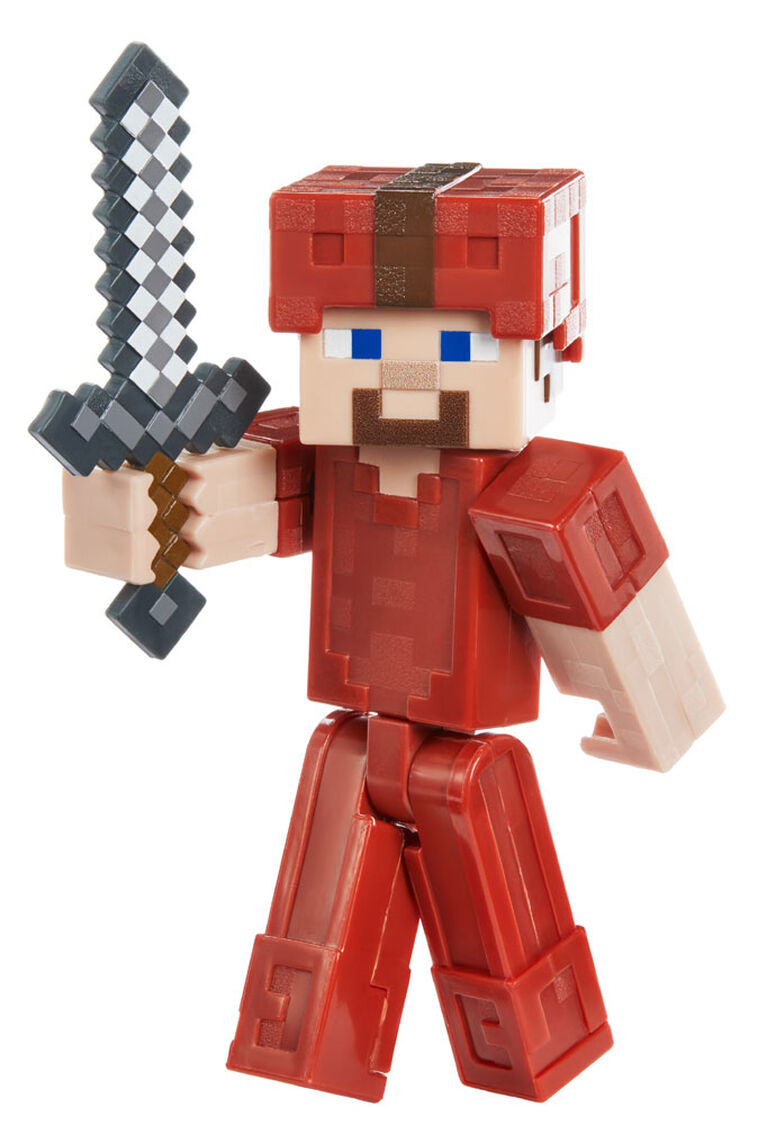 Minecraft Steve en Cuir Rouge Armor NEUF